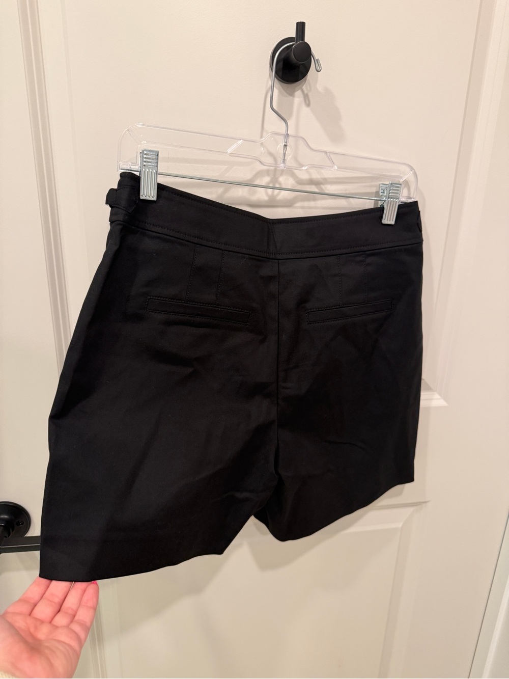 White House Black Market Black Shorts with Metal Ring Detail - Picture 4 of 9